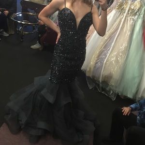 Jovani grey prom dress